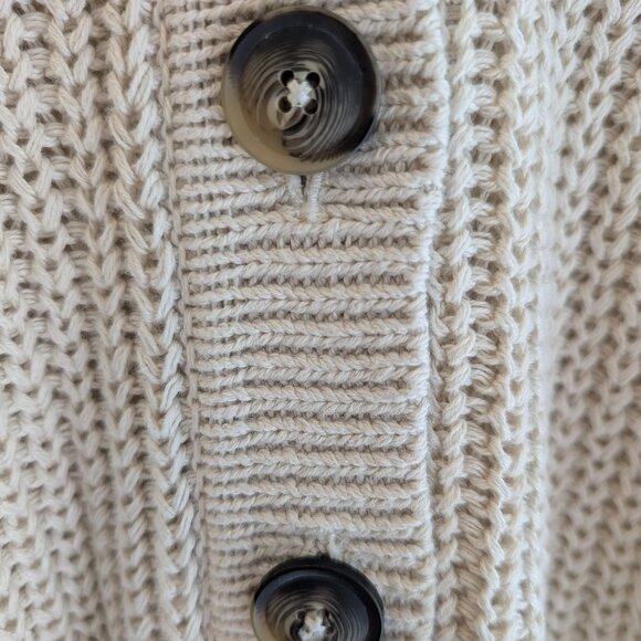 Garnet Hill Classic Cardigan – S Cream - Picture 6 of 8
